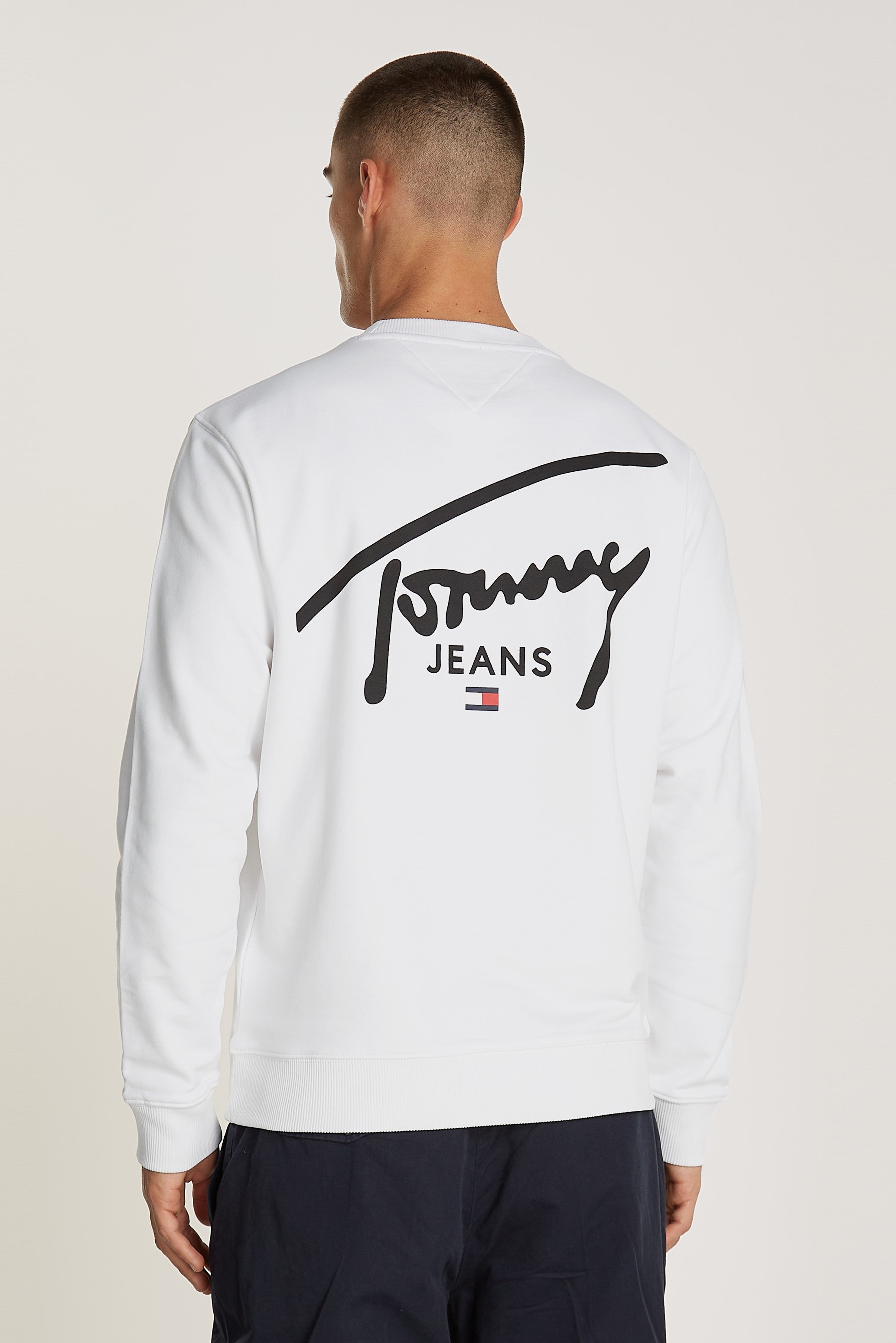 Tommy Jeans Entry Graphic Crew Neck Sweatshirt White
