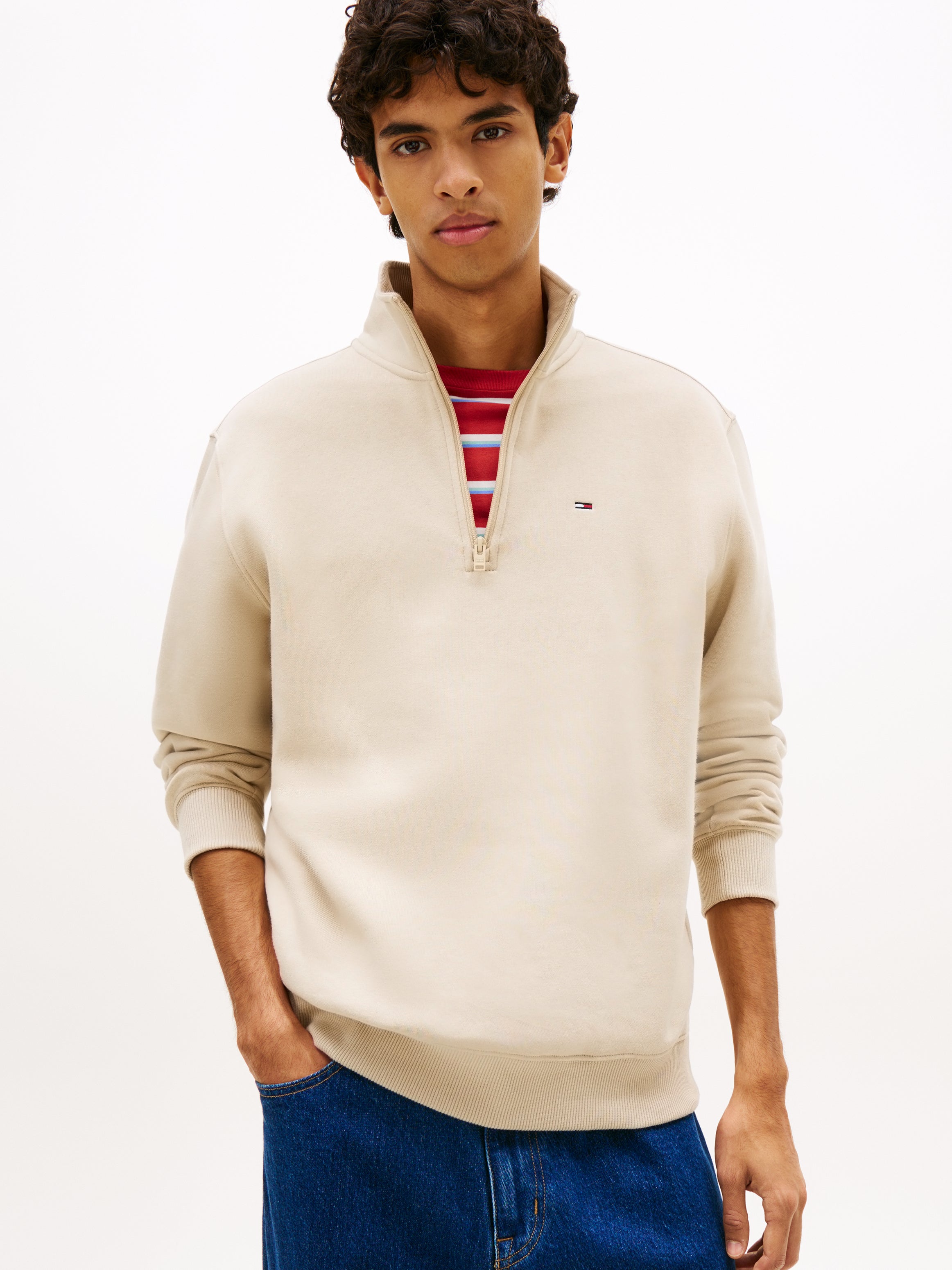 Tommy Jeans Regular Fleece 1/4 Zip Sweatshirt 20339