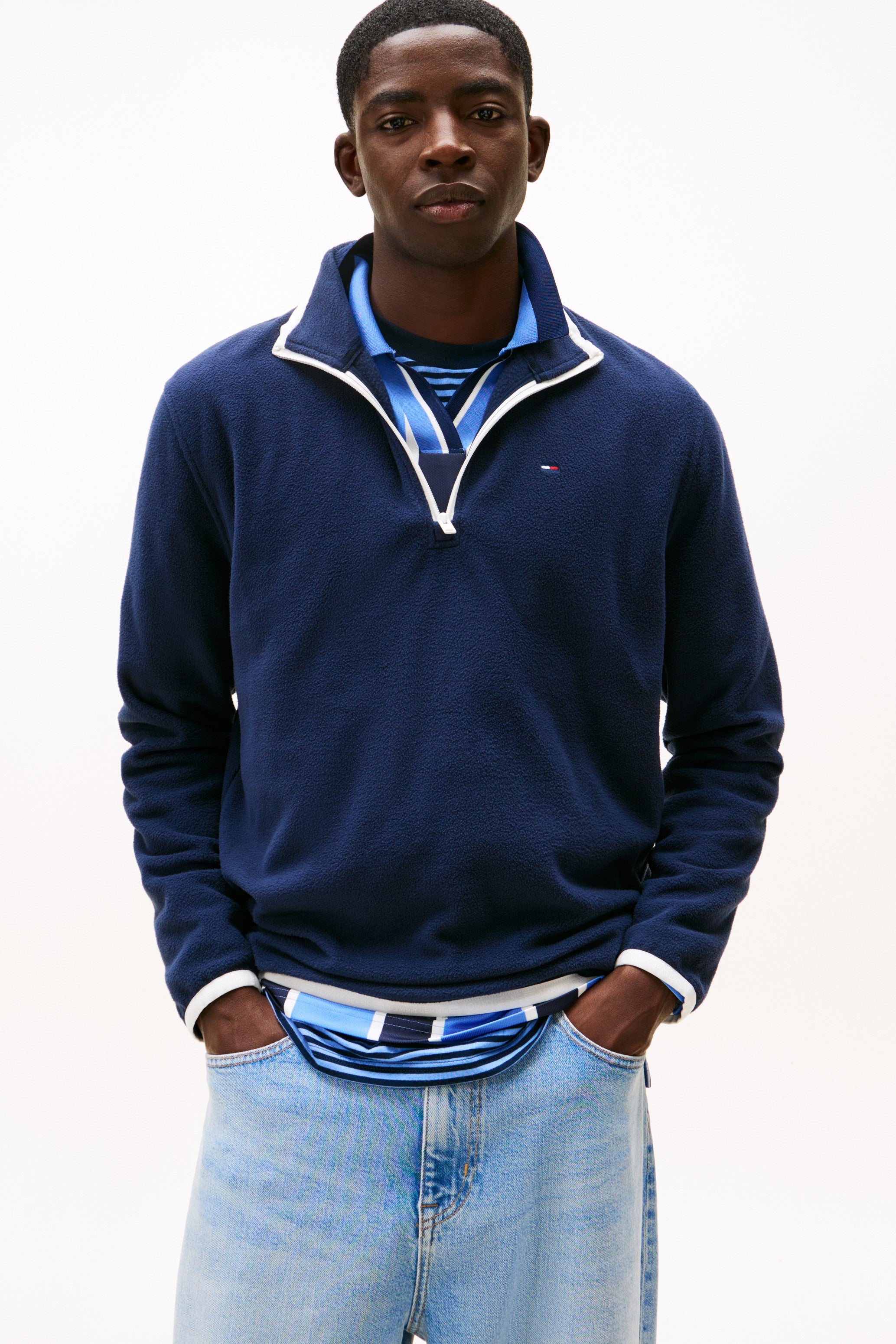 Tommy Jeans Quarter Zip Polar Fleece Jumper 22340