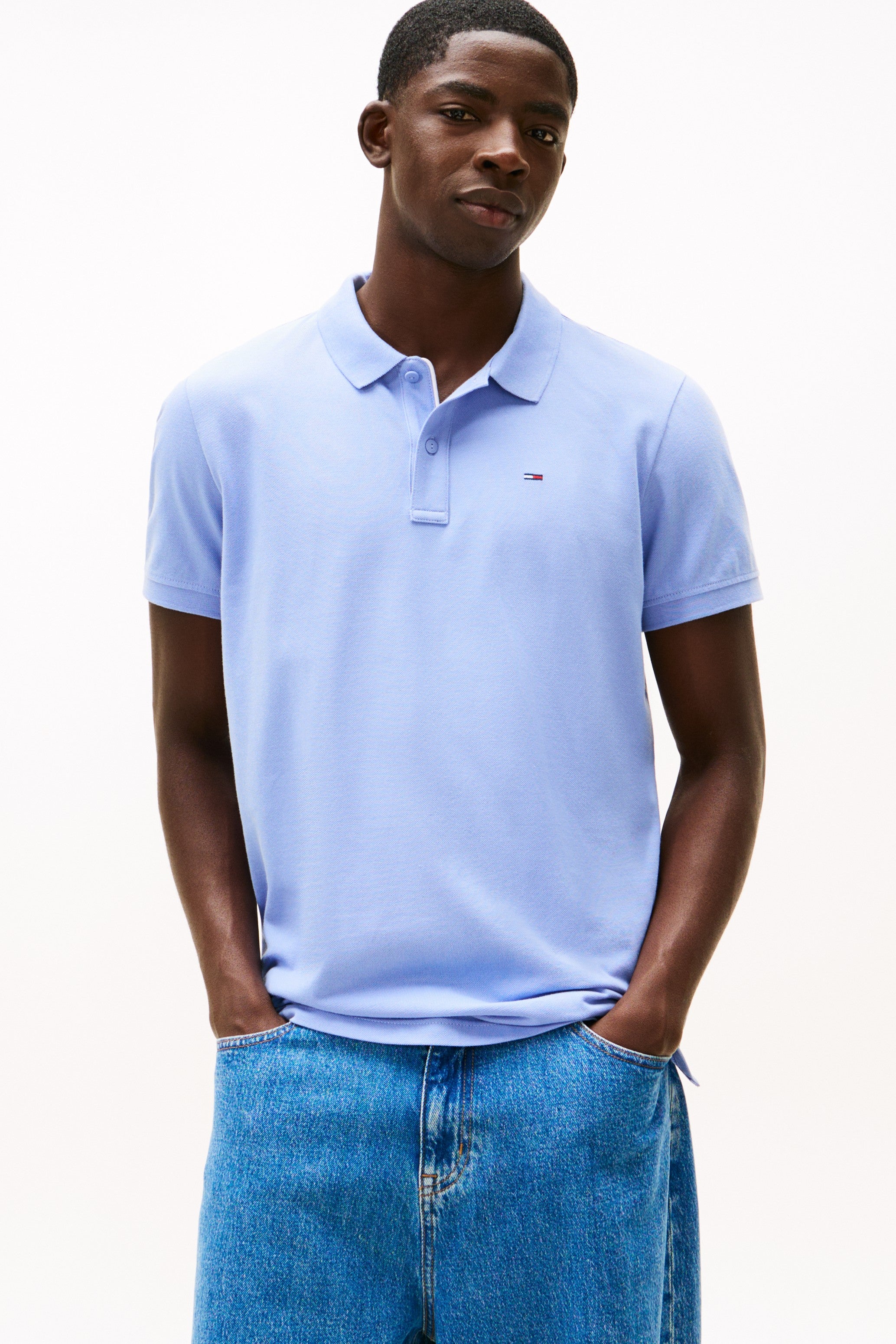 Tommy Jeans Slim Placket Flag Polo Shirt 20676