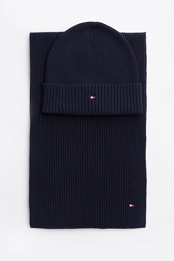 Tommy Hilfiger Cotton Beanie & Scarf Gift set