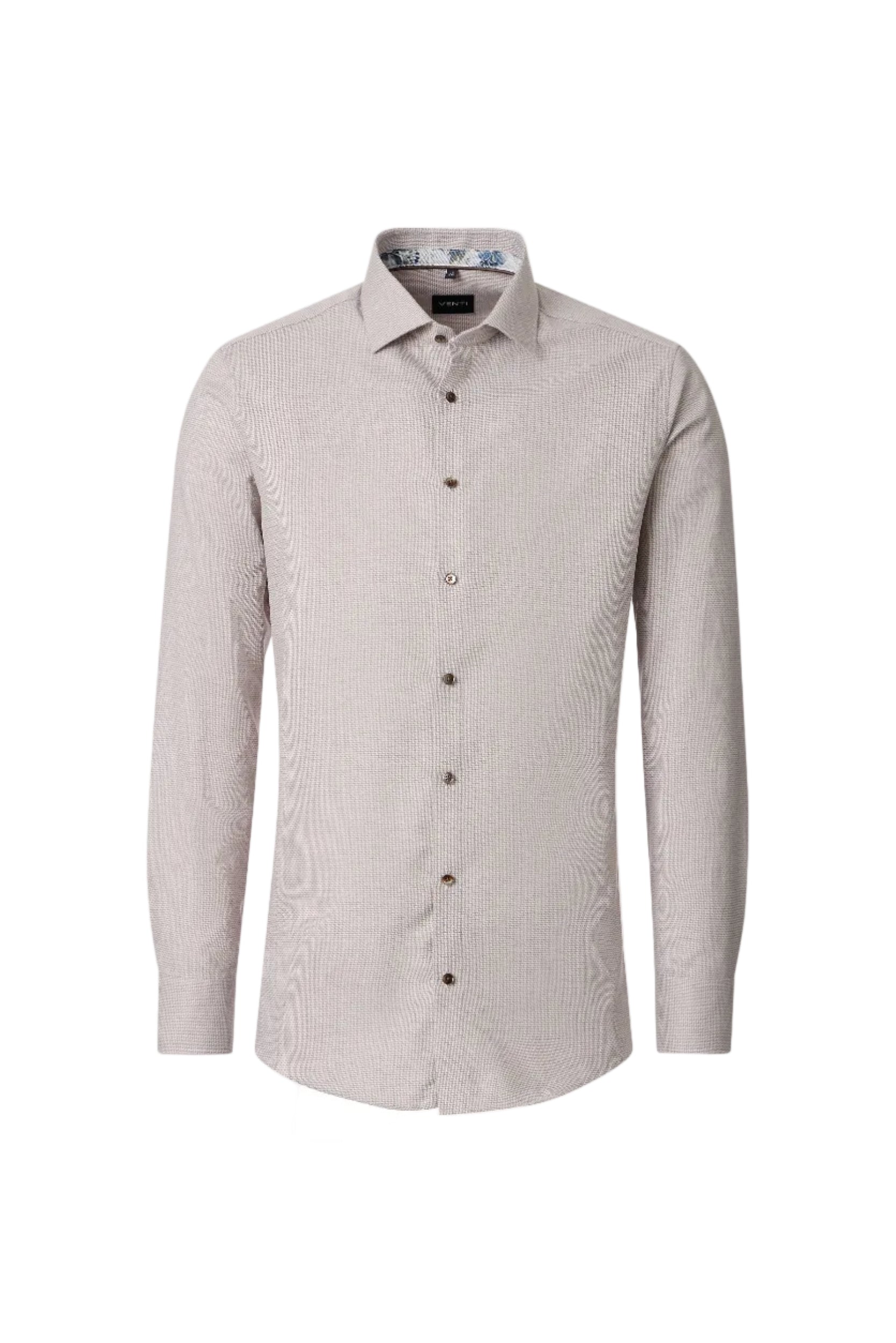 Venti Kent Textured Modern Fit Shirt 22611163