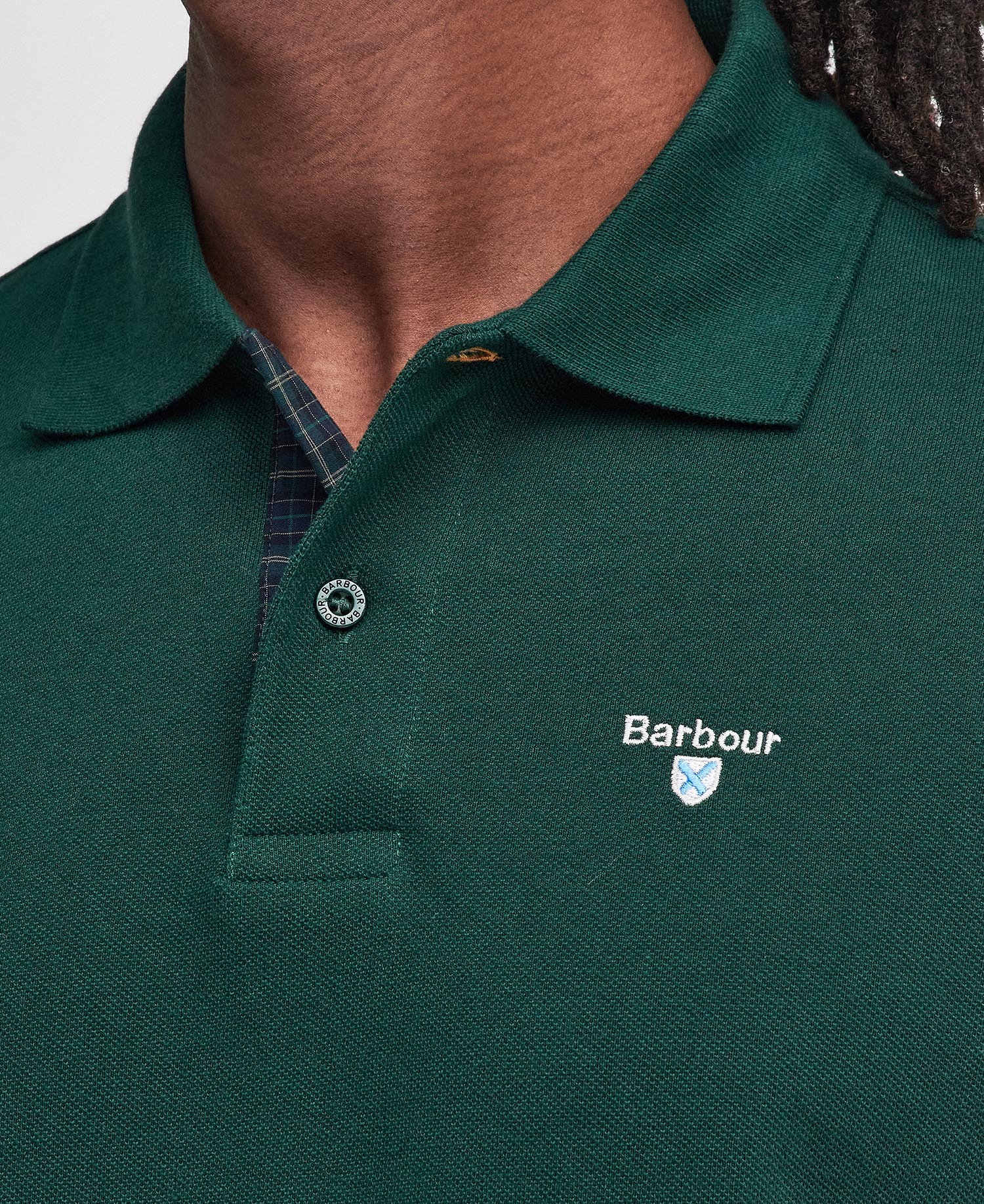 Barbour Tartan Pique Polo Shirt MML0012
