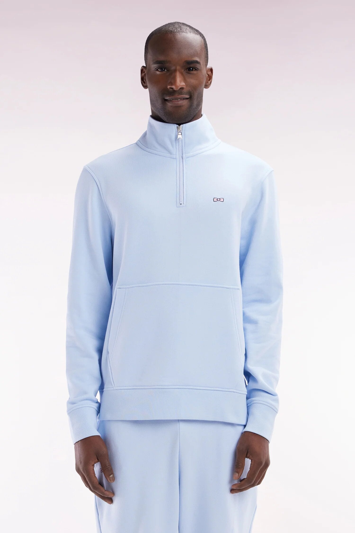 Eden Park Straight Fit Cotton 1/4 Zip Sweatshirt