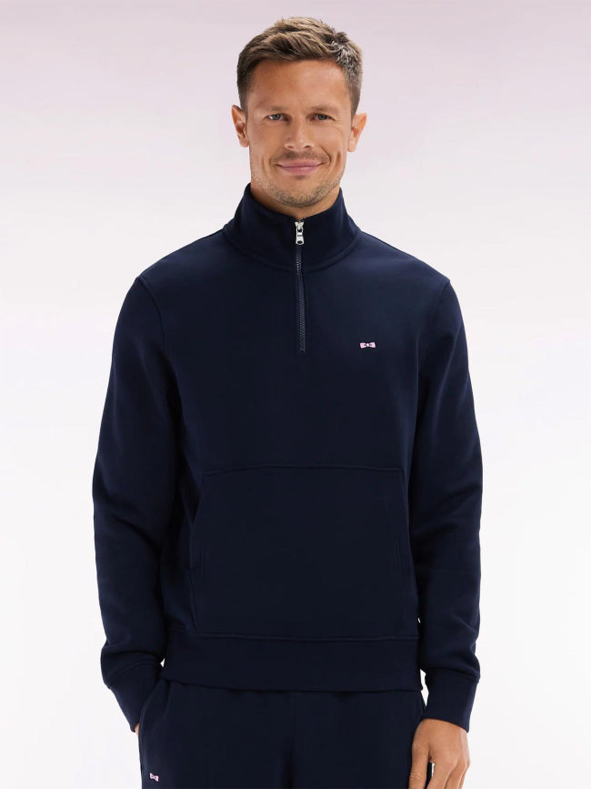 Eden Park Straight Fit Cotton 1/4 Zip Sweatshirt