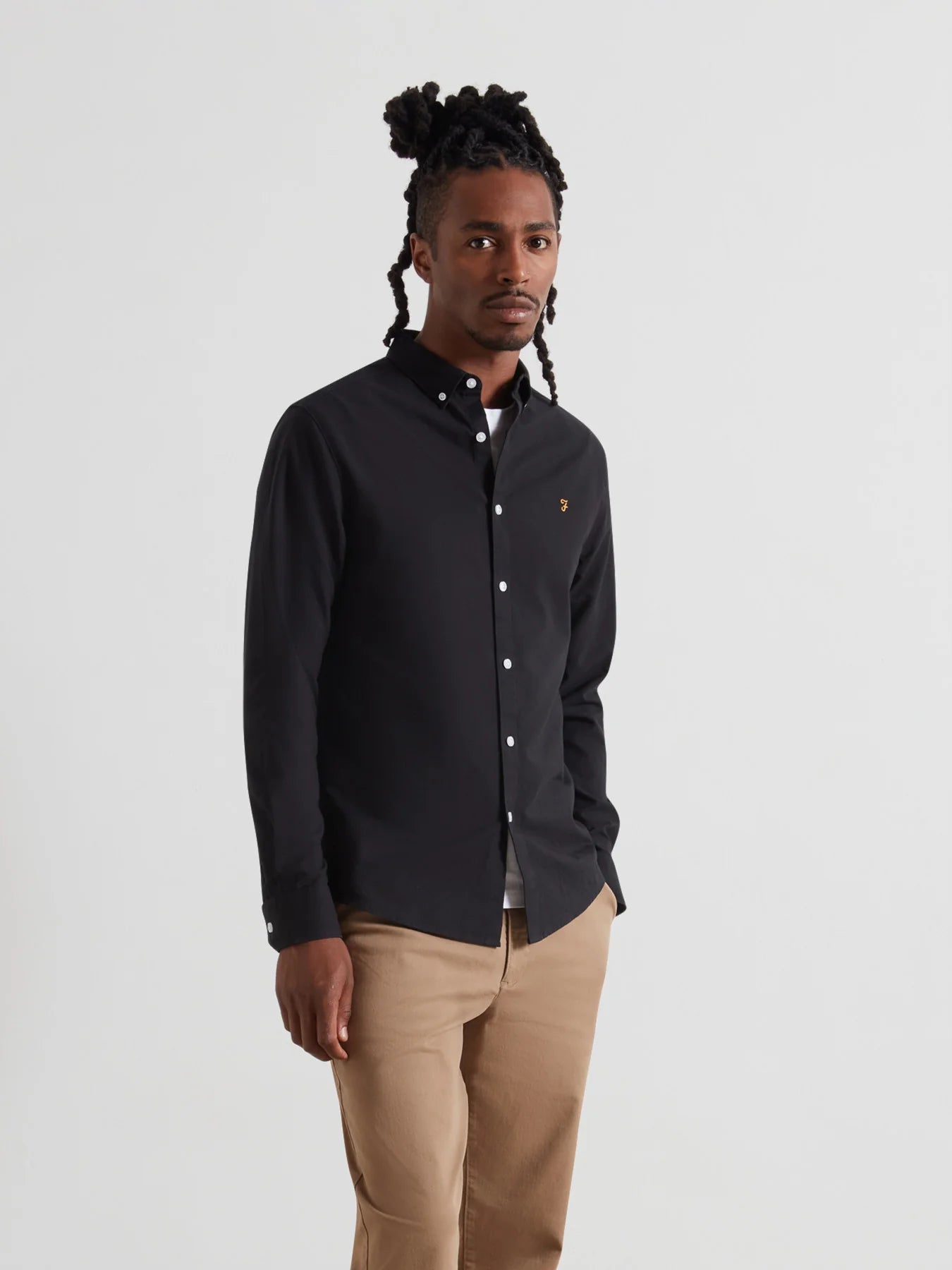 Farah Brewer Cotton Oxford Slim Fit Shirt