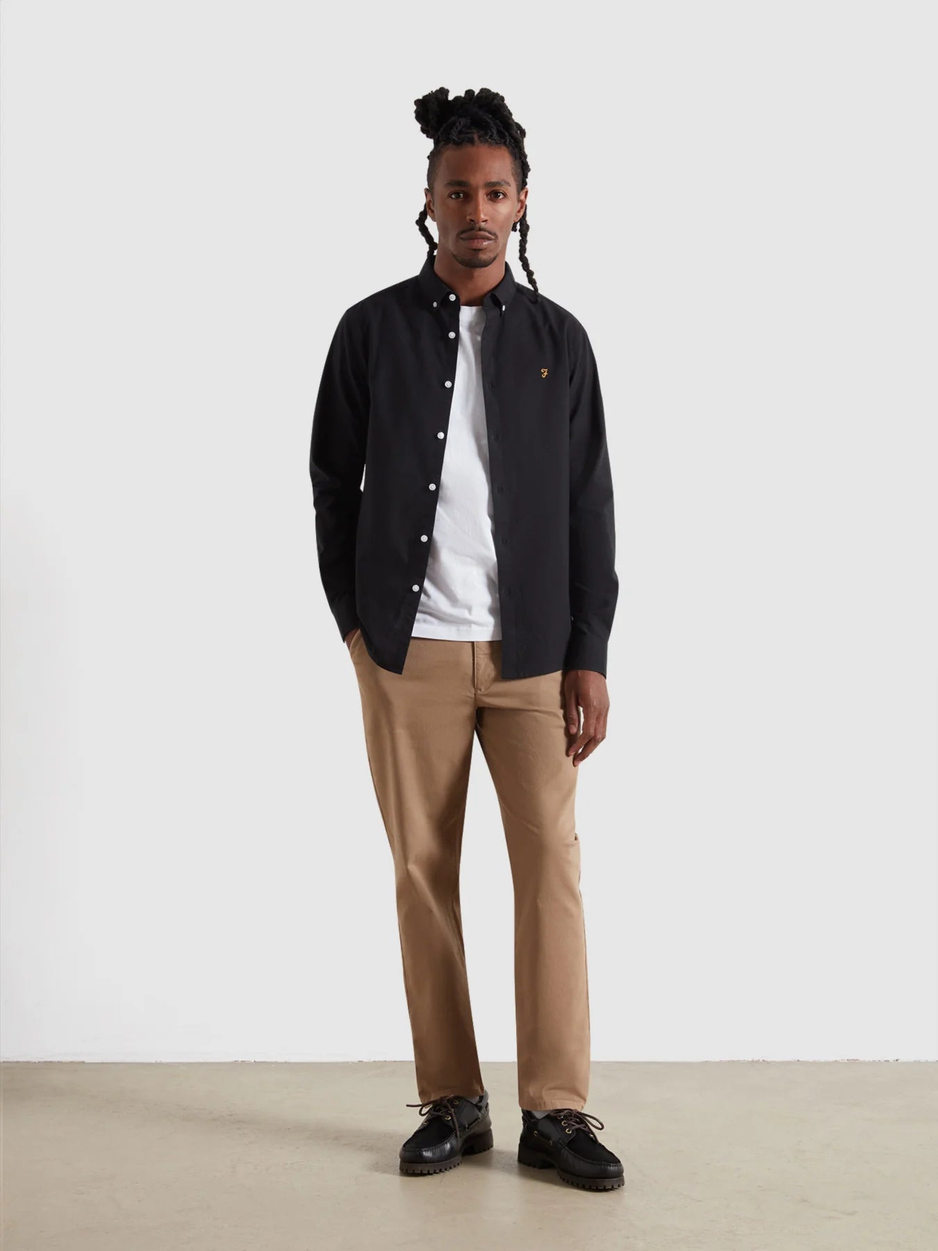 Farah Brewer Cotton Oxford Slim Fit Shirt