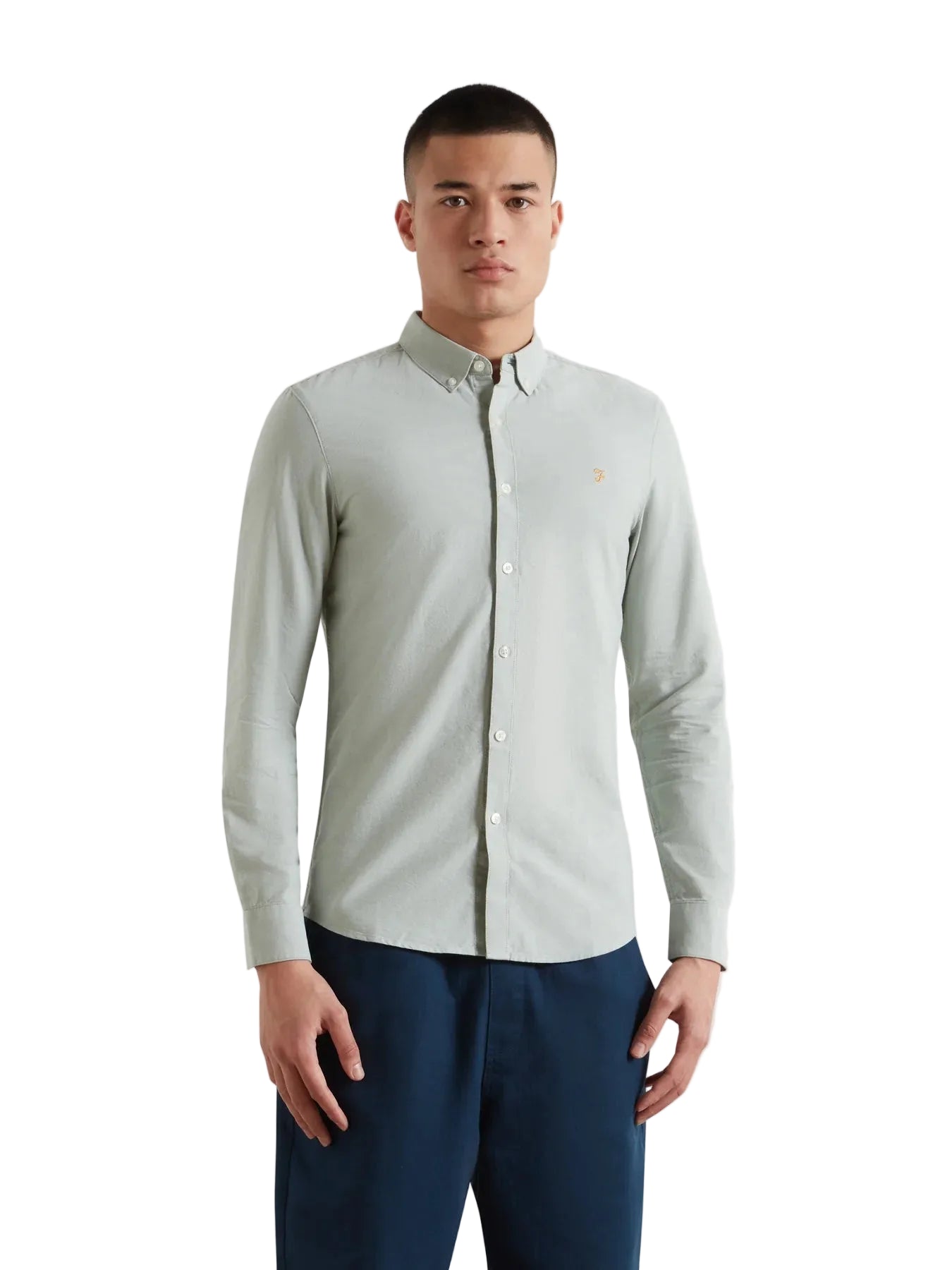 Farah Brewer Cotton Oxford Slim Fit Shirt