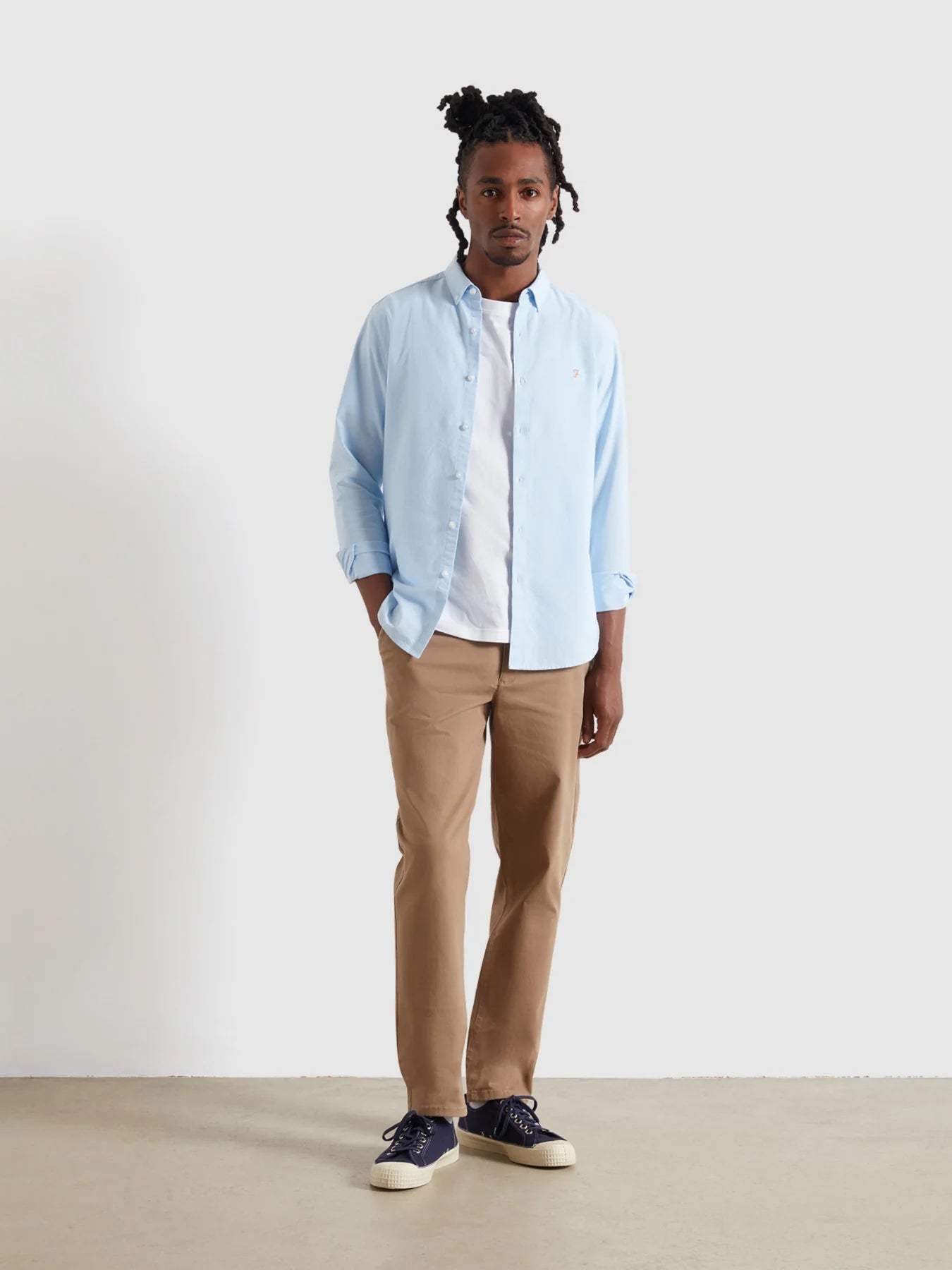 Farah Brewer Cotton Oxford Slim Fit Shirt