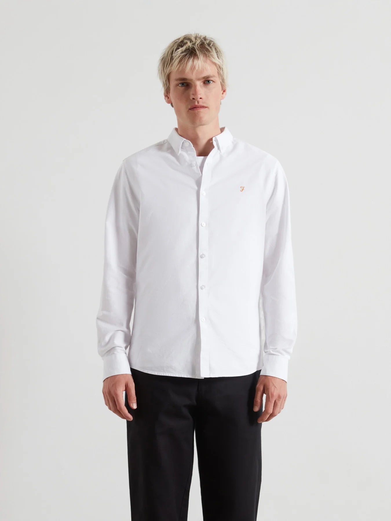 Farah Brewer Cotton Oxford Slim Fit Shirt