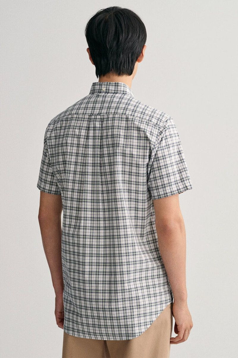 Gant Regular Fit Micro Check Short Sleeve Shirt 312