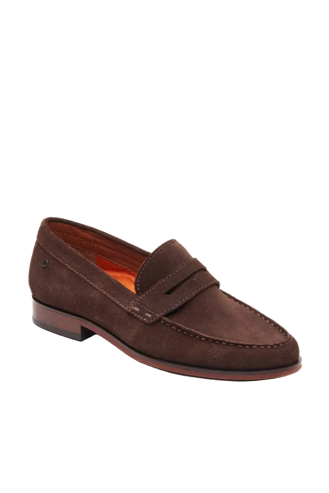 Base London Slate Suede Penny Loafer 44011