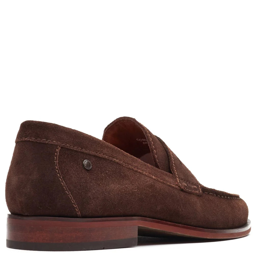Base London Slate Suede Penny Loafer 44011