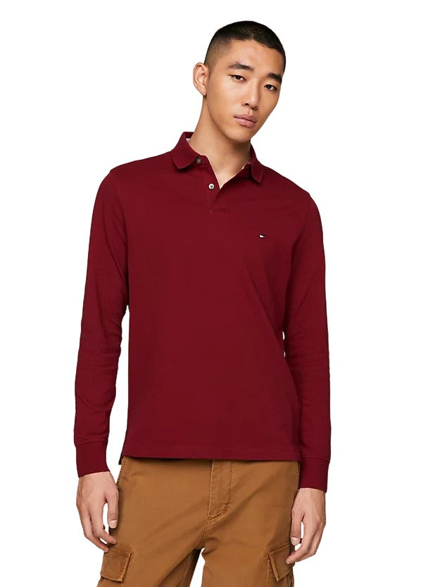 Tommy Hilfiger Regular Fit Long Sleeve 1985 Polo (20183) Rouge