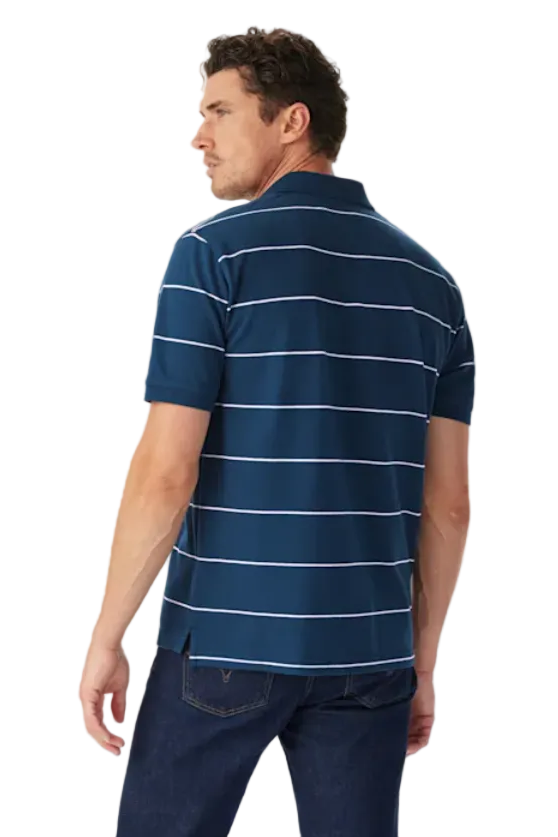 RM Williams Albany Stripe Polo Shirt