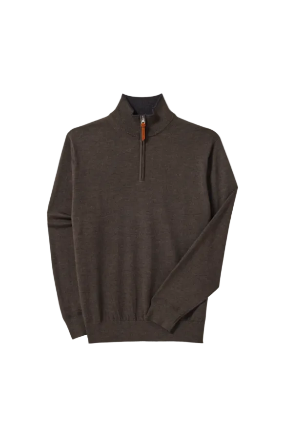 RM Williams Ernest 1/4 Zip Merino Wool Knit