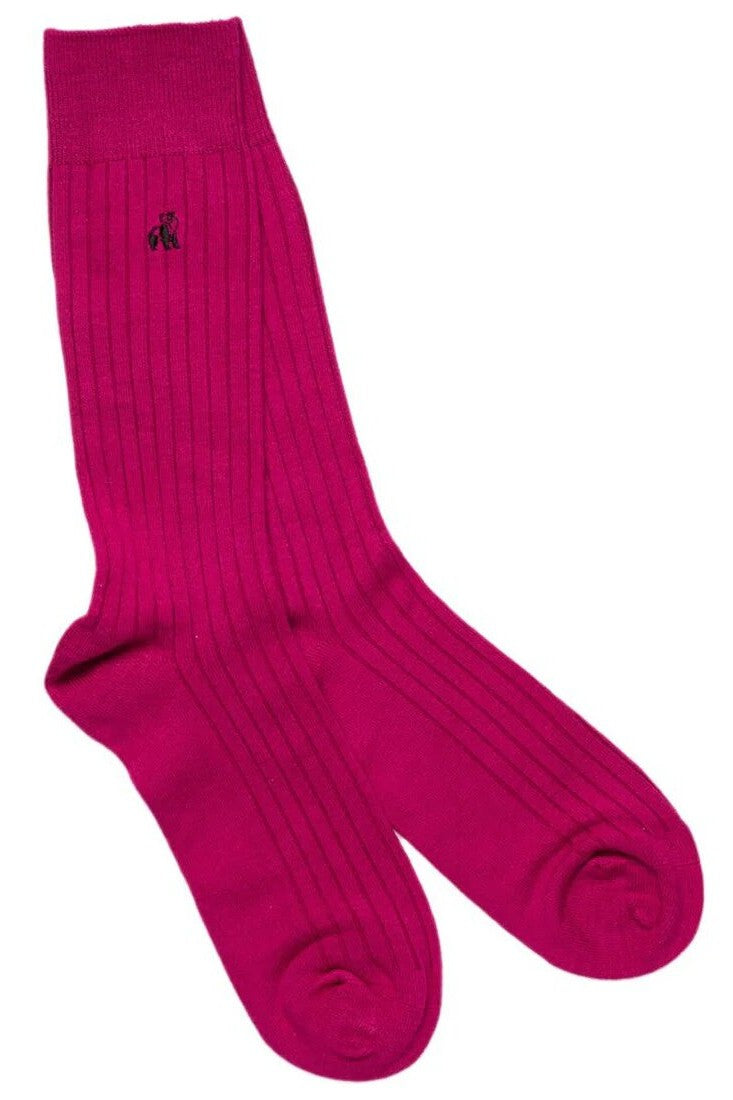 Swole Panda Cerise Bamboo Socks SP100