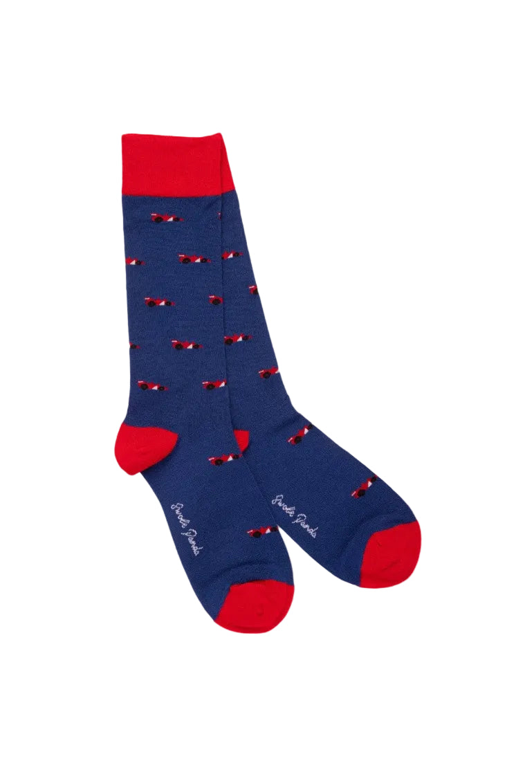 Swole Panda Bamboo Socks SP371 Racing Car