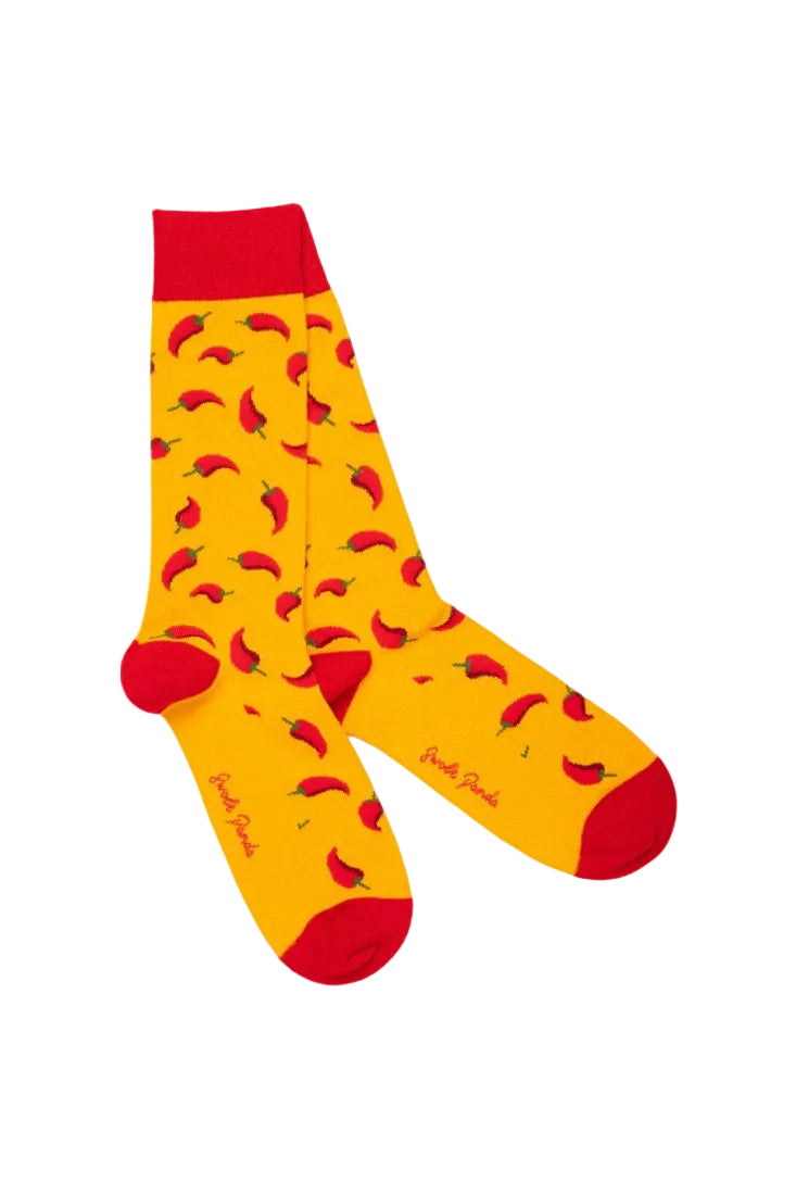 Swole Panda Bamboo Socks SP385 Red Chilli