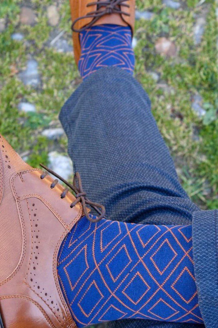 swole_panda_bamboo_socks_sp339_orange_diamond 2