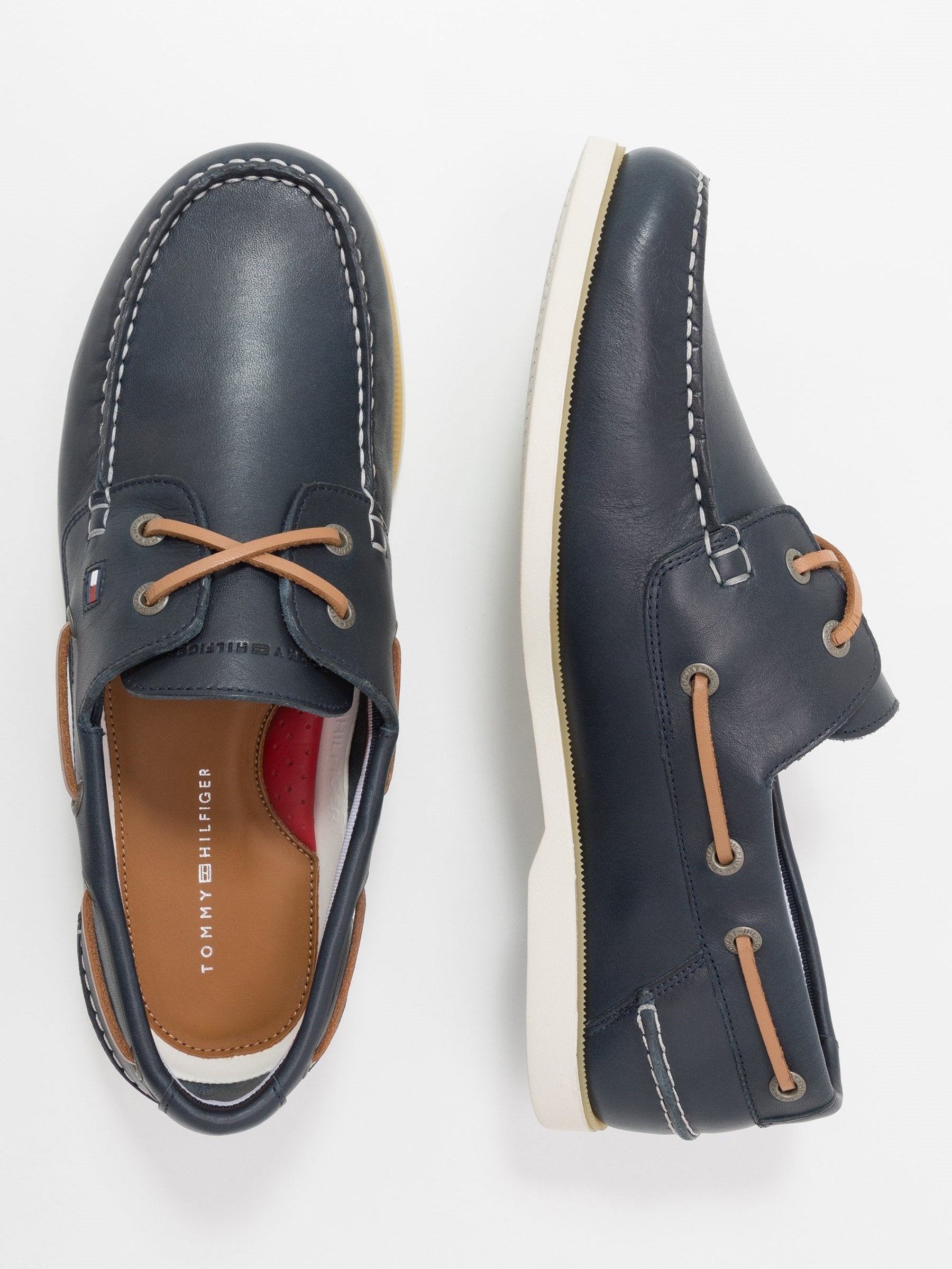 Buy Tommy Hilfiger Classic Leather Boat Shoe Detail Menswear