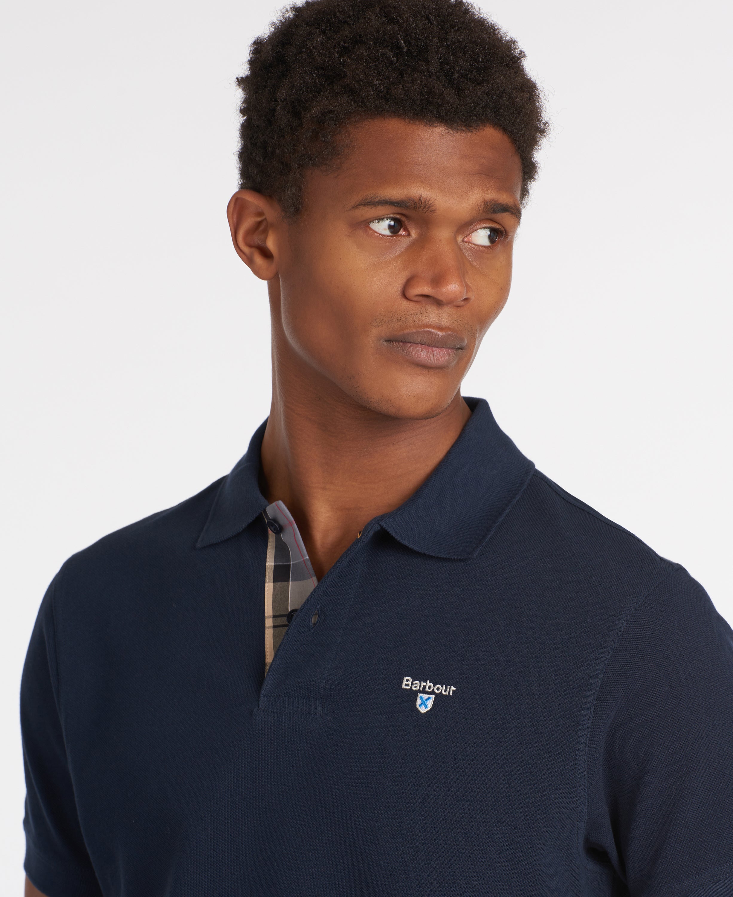 Barbour Tartan Pique Polo Shirt MML0012