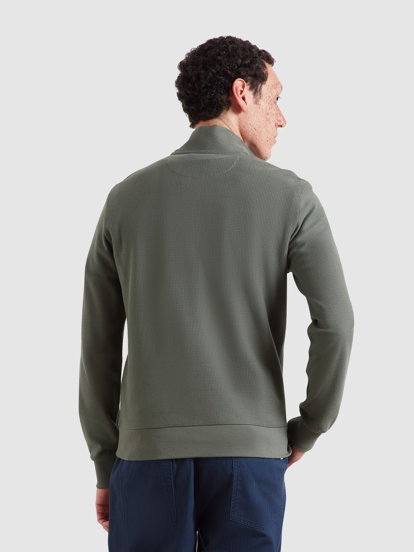 Farah Conrad Textured Quarter Zip Sweatshirt