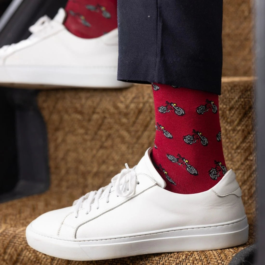 Swole Panda Bamboo Socks SP538 Motor Bike