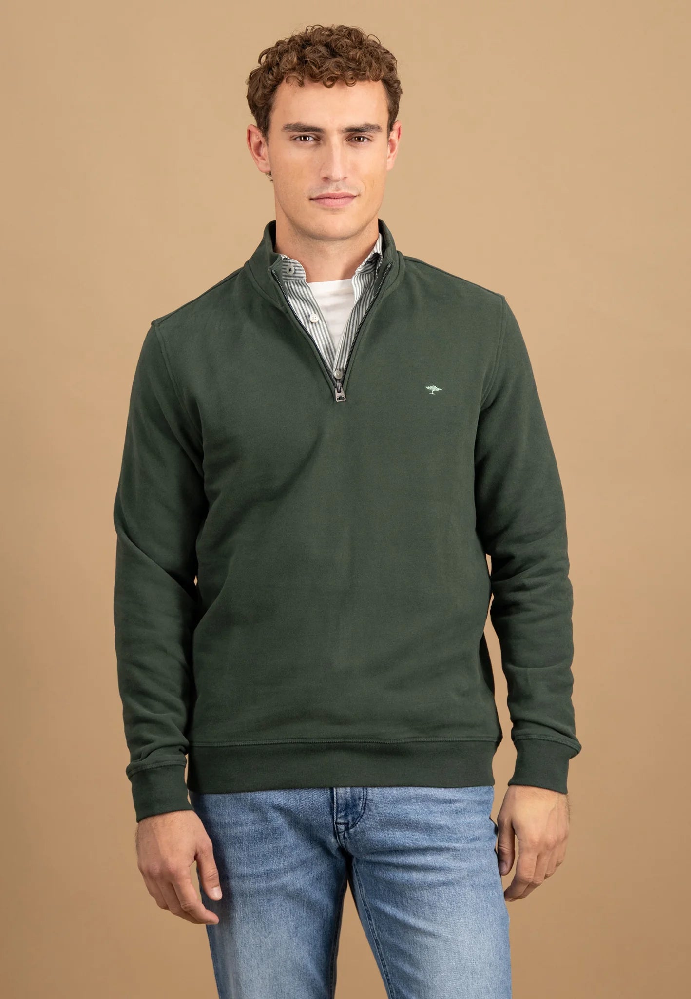 Fynch Hatton Troyer 1/4 Zip Sweater 15141351