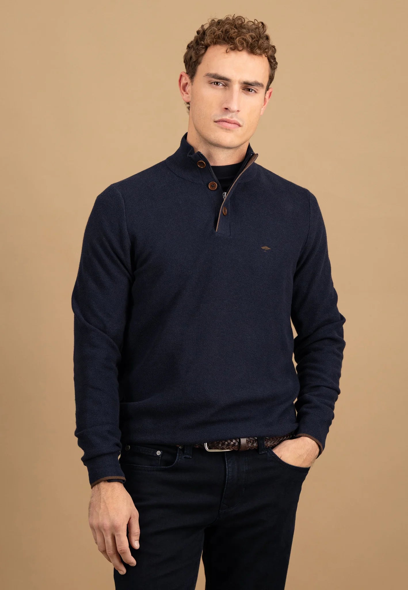 Fynch Hatton Structure Button Up Knit 1514219