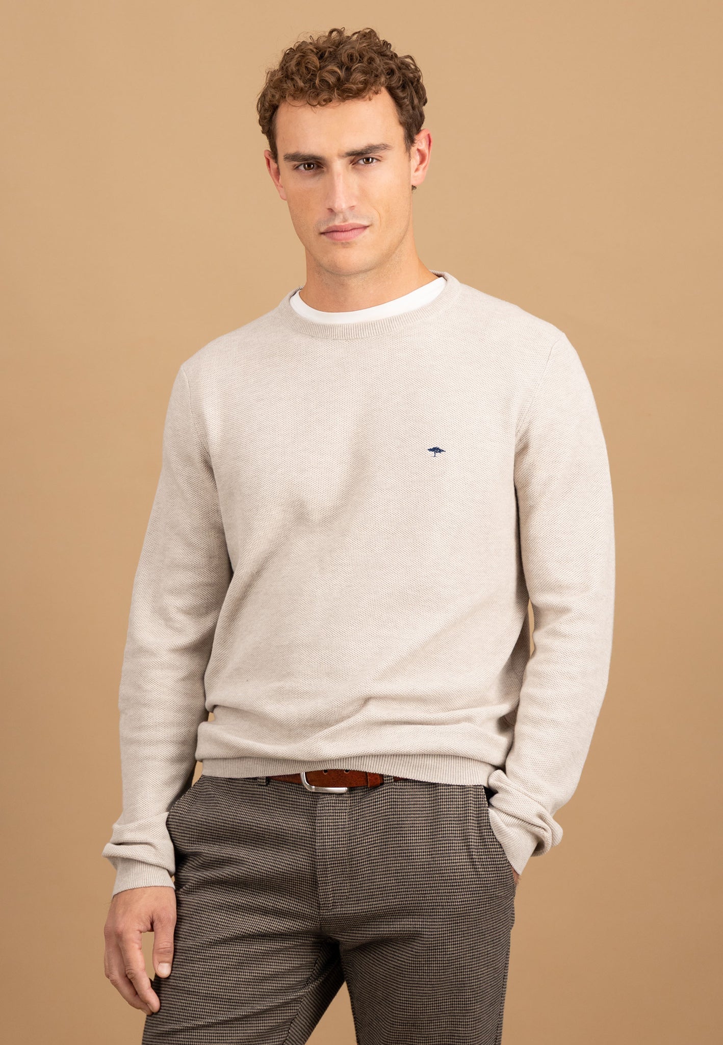 Fynch Hatton Fine Structure Crew Knit 1514220