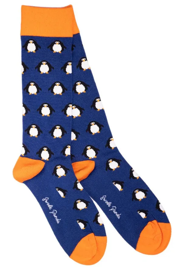 Swole Panda Navy Peguin Bamboo Socks SP376