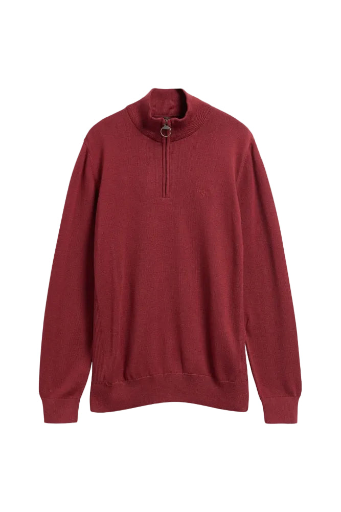 Barbour Cotton Quarter Zip Jumper MKN1074