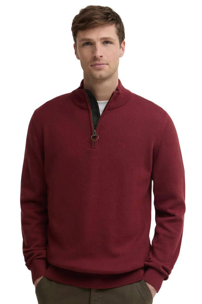 Barbour Cotton Quarter Zip Jumper MKN1074