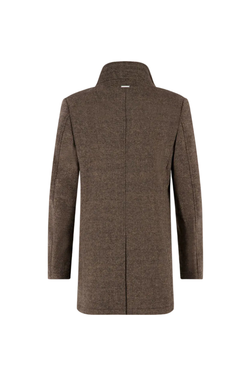 Fish Named Fred Funnel Wool Mix Overcoat