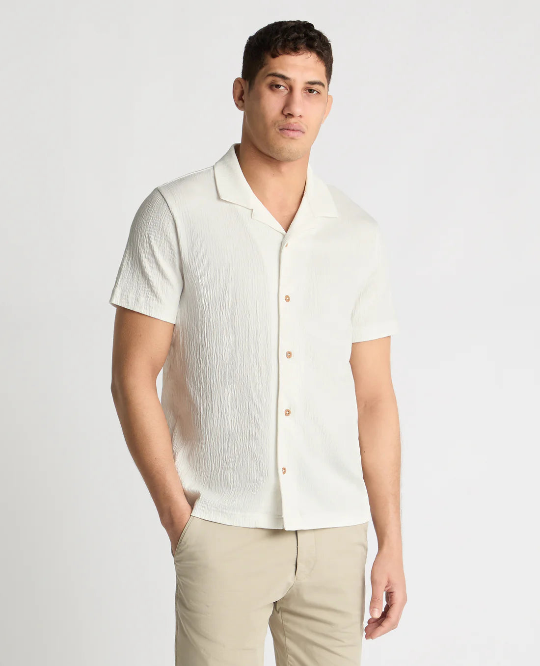 Remus Uomo Cotton Linen Cuban Collar Shirt 58878