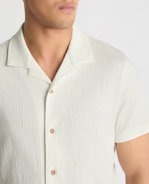 Remus Uomo Cotton Linen Cuban Collar Shirt 58878