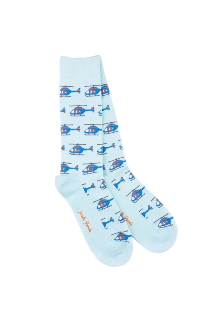 Swole Panda Bamboo Socks SP522 Helicopter