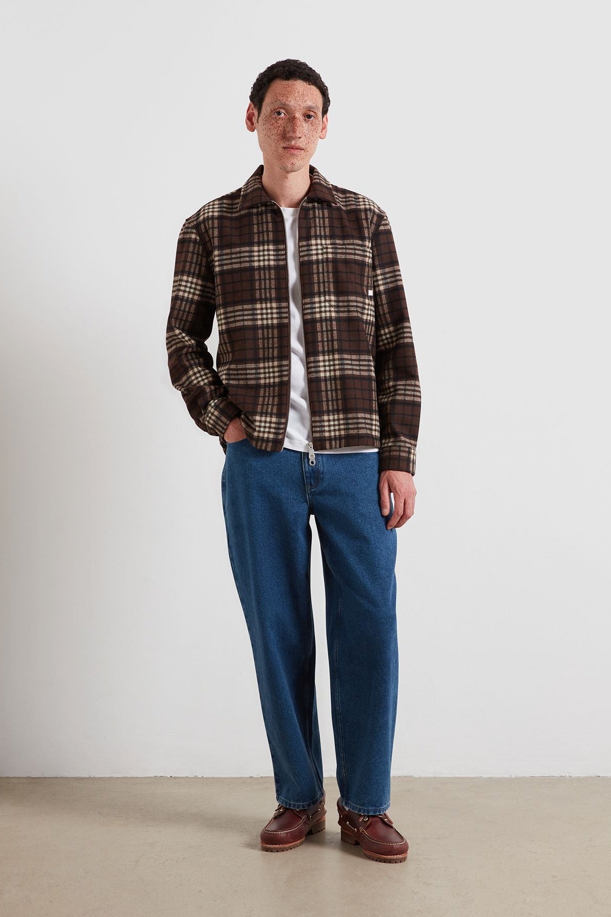 Farah Asher Zip Check Overshirt