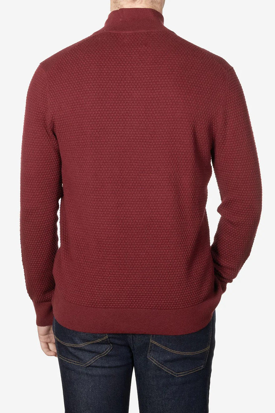 Gant Textured Merino Wool Half Zip 8050263