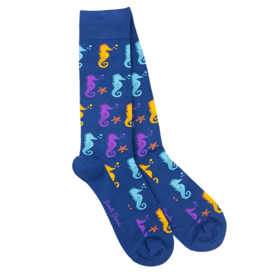 Swole Panda Bamboo Socks SP531 Seahorse