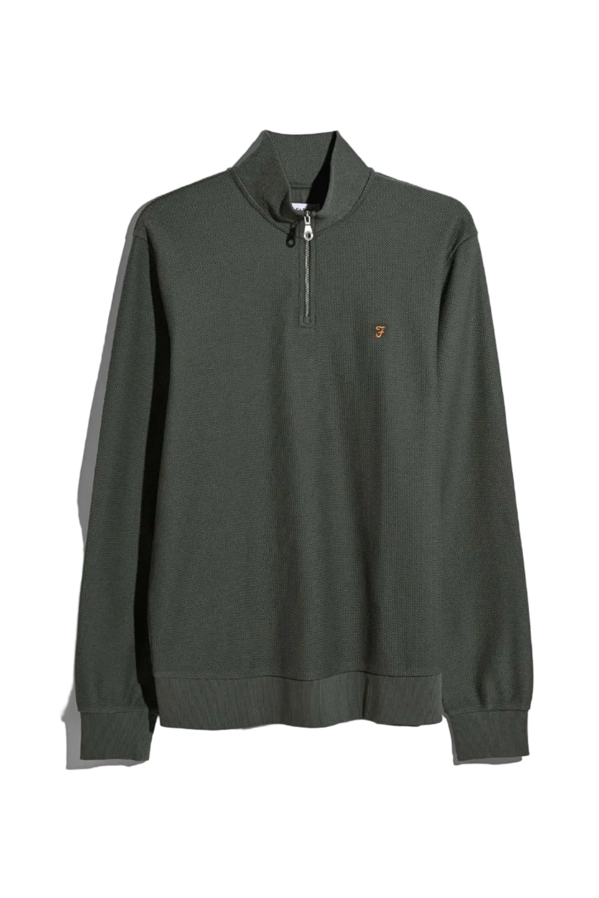 Farah Conrad Textured Quarter Zip Sweatshirt