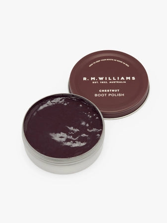 RM Williams Stockman's Leather Boot Polish Chestnut