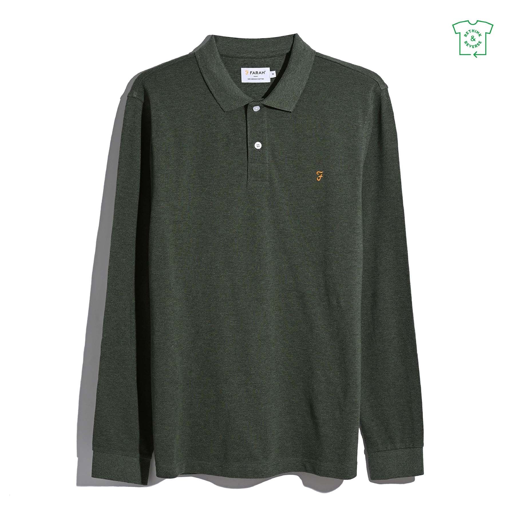 Farah Cunningham Long Sleeve Polo Shirt