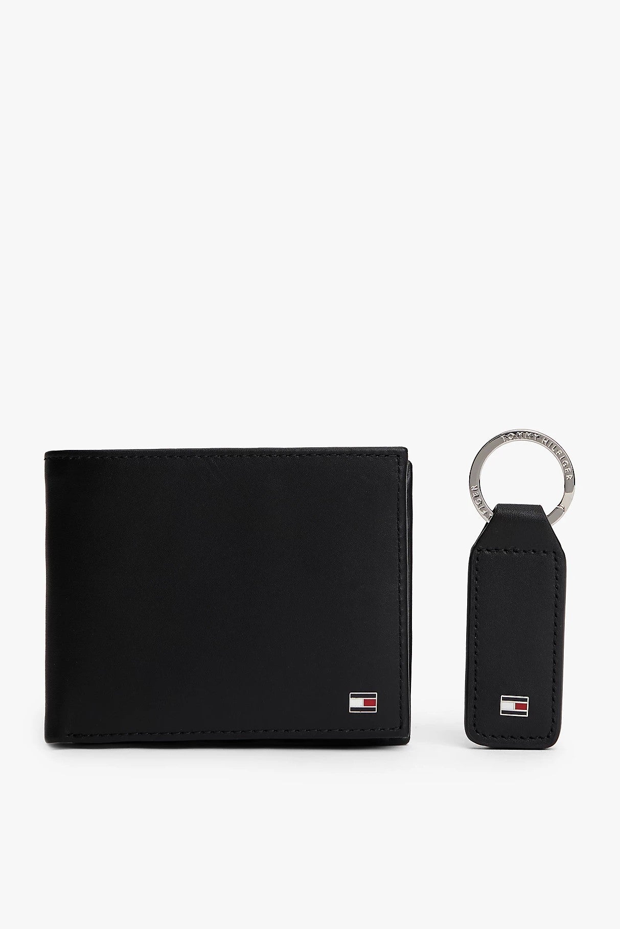 Tommy Hilfiger Leather Wallet & Key Fob Gift Set