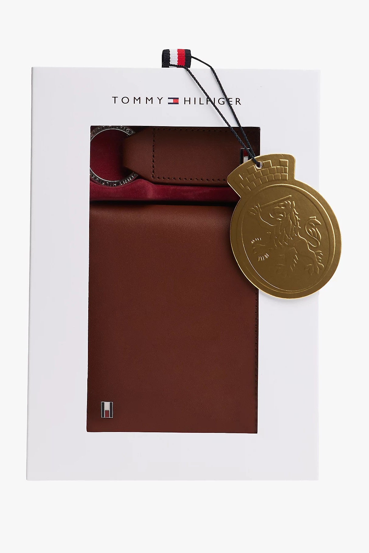 Tommy Hilfiger Leather Wallet & Key Fob Gift Set