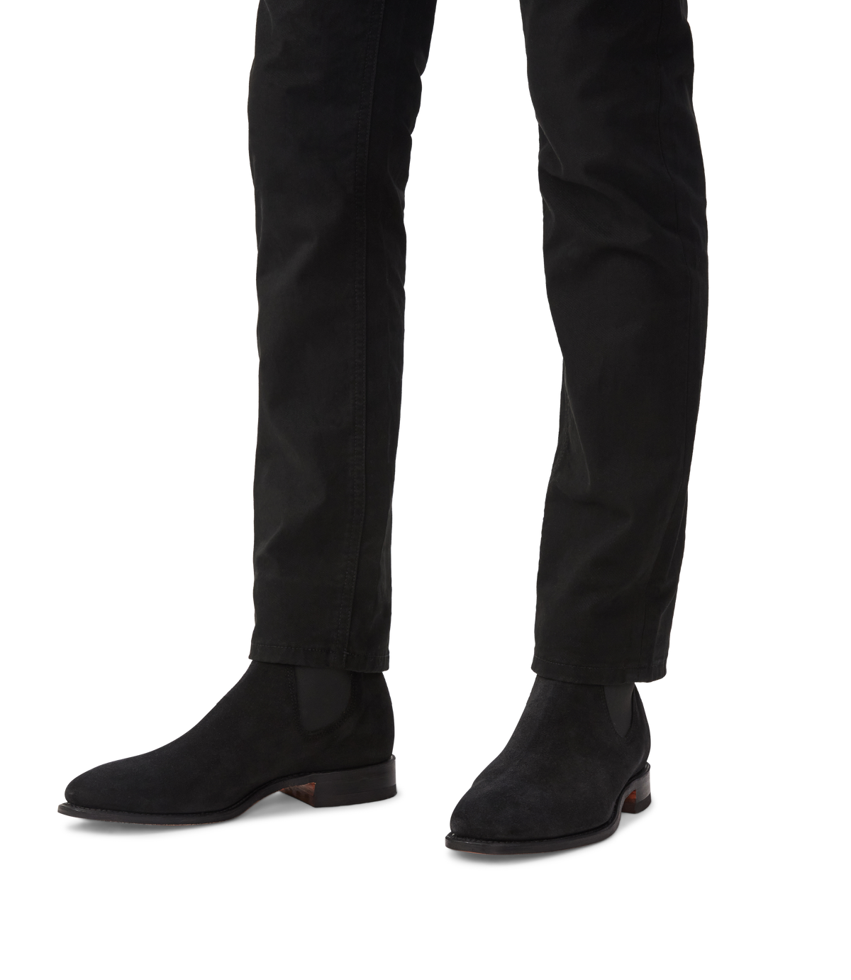 RM Williams Comfort Craftsman Suede Chelsea Boot Black
