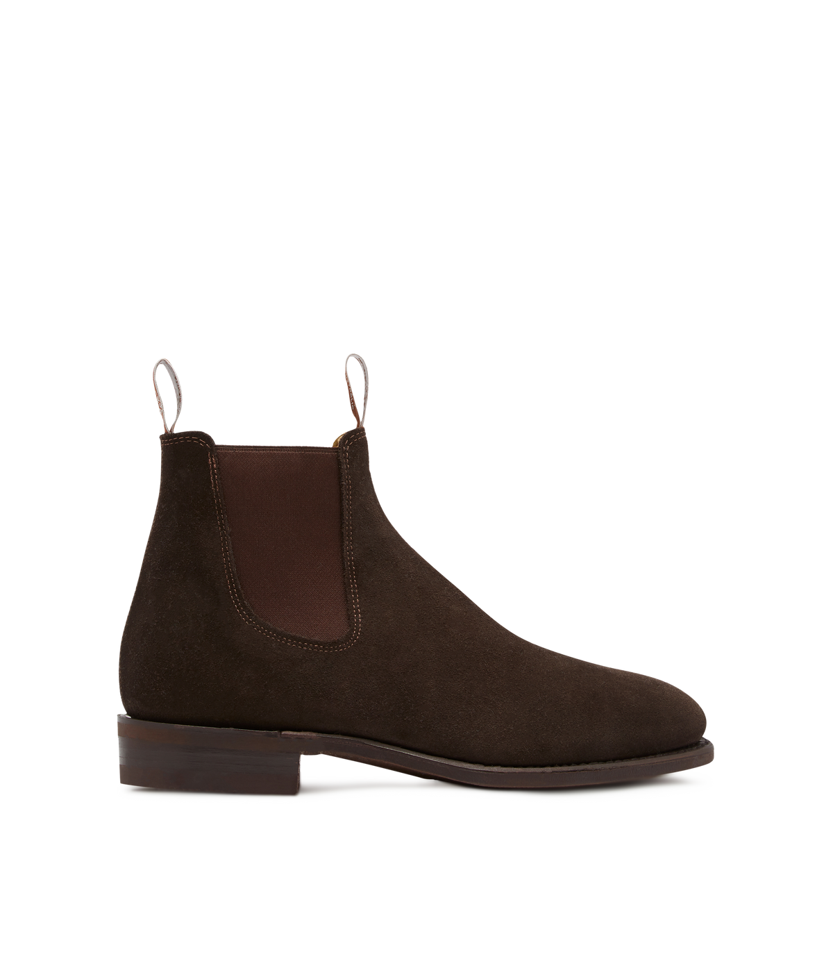RM Williams Comfort Craftsman Suede Chelsea Boot Chocolate
