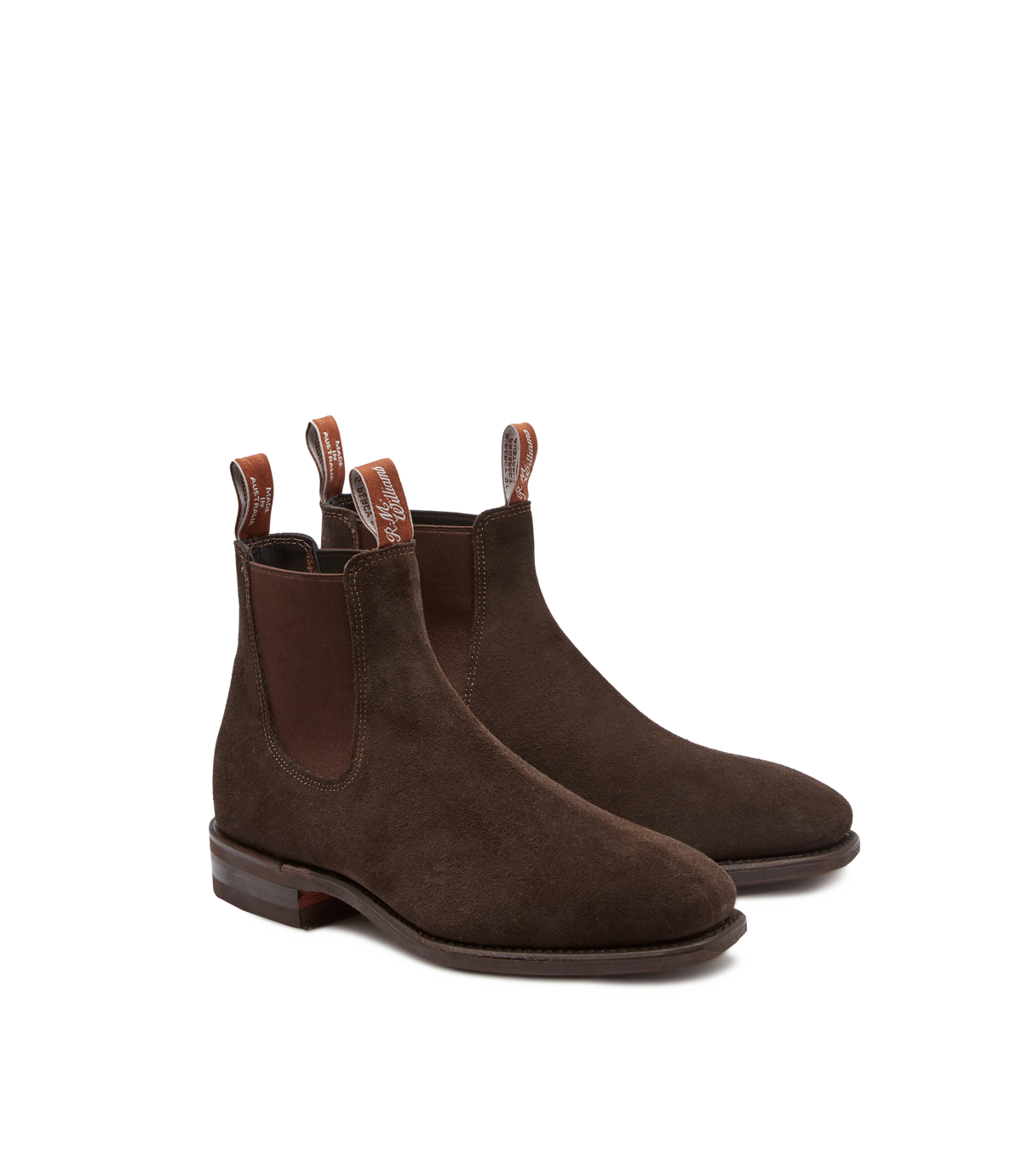 RM Williams Comfort Craftsman Suede Chelsea Boot Chocolate