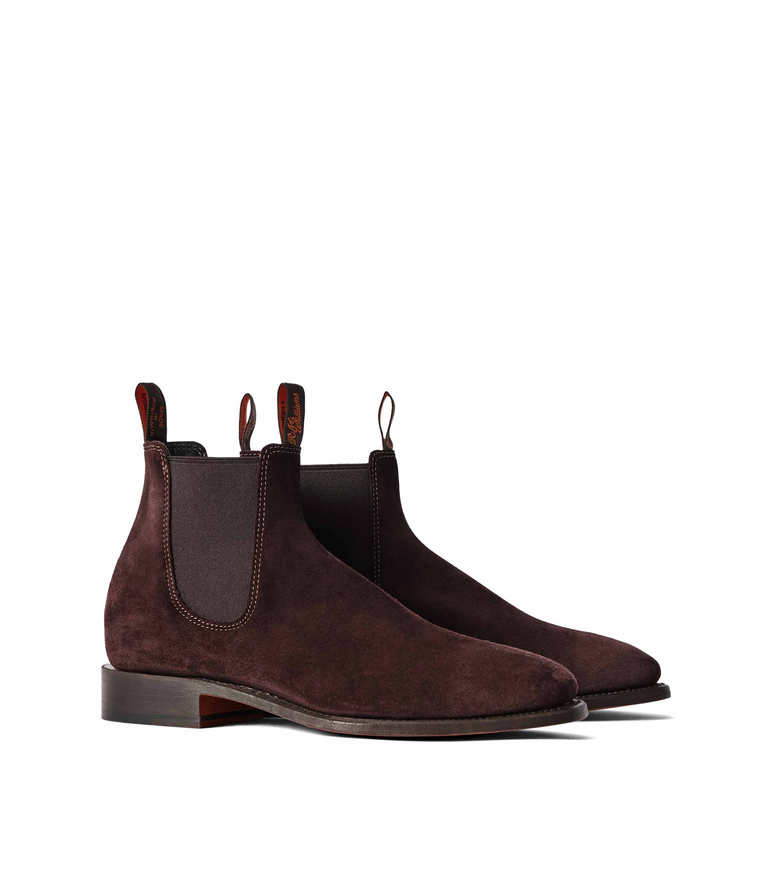 RM Williams Heritage Craftsman Blackberry Suede Chlesea Boot
